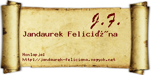 Jandaurek Feliciána névjegykártya